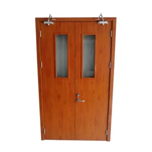 Custom-Color Wood-Grain Finish Steel Fire Door for Apartments and Offices