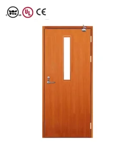 Custom Commercial Solid Wood Modern Fire Door with Finished Surface for Hotel and Apartment Use