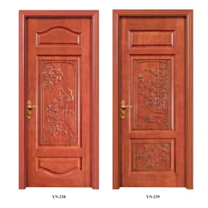 Custom Composite Solid Wood Door with Textured Finish for House