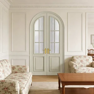 Custom Composite Solid Wood Interior Door with Arch Design for Bedrooms