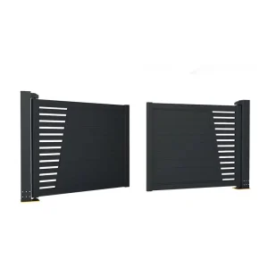 Custom Double Door Aluminum Art Modern Design Electric Swing Door for Easy Installation Waterproof for Interior Self-Built