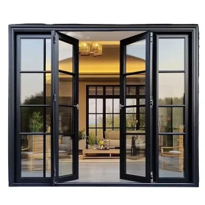 Custom Double Glass Entry Aluminum Commercial Swing Store Front Door for Sale