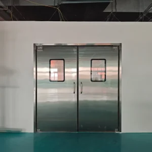 Custom Double-Leaf Stainless Steel Free-Impact Swing Door, Heavy-Duty Anti-Collision, for Catering