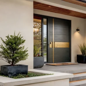 Custom Exterior Modern High-End Swing Pivot Doors Security Entry Main Entrance Door