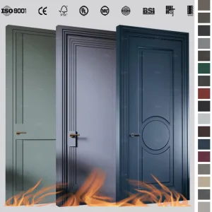 Custom Fireproof Wooden Internal Door FD30 Hotel Room Door