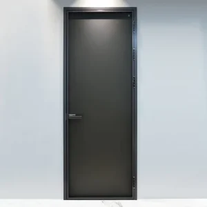 Custom Flat Panel Glass Soundproof Bathroom Aluminum Casement Door