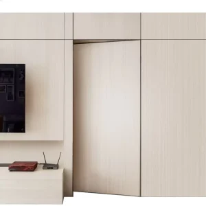 Custom Frameless Flush Concealed Wooden Interior Door for Villa, Hotel, or Apartment