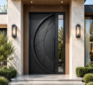 Custom Full Aluminum Entrance Door with Premium Hardware for Villa Projects