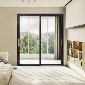 Custom Heavy-Duty Minimalist Aluminum Sliding Door Double-Glazed Tempered Glass Soundproof Partition Apartment