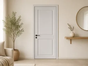 Custom Indoor PVC Film-Skin Wood Single WPC Door for Home Hotel Room