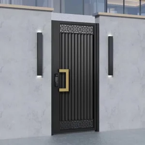 Custom Interior Pedestrian Entry Solid Security Aluminium Decorative Art Gate for Villa House