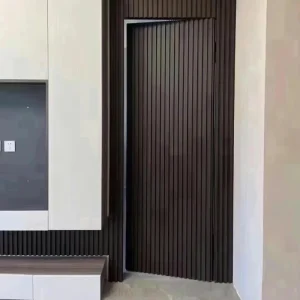 Custom Invisible Wooden Particleboard Interior Door for Hotels, Apartments, and Living Rooms