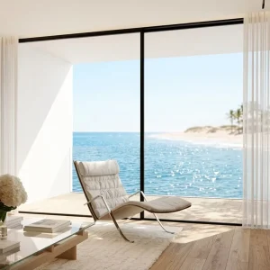Custom Large-Size Narrow-Edge Aluminum Sliding Door Waterproof Thermal-Insulated Double-Glazed Door for Houses