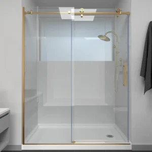 Custom Luxury Frameless Bathroom Glass Door Pull Handle Sliding Shower Room Glass Shower Doors