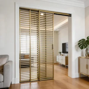 Custom Luxury Sliding Door Apartment Residential Villa Project Indoor Room Kitchen Sliding Glass Wall Glass Door Factory Price