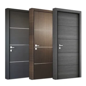 Custom MDF Flush Interior Door with PVC Film Finish, Single Door, Home Hotel House
