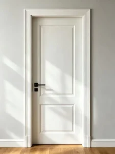 Custom MDF Single Interior Door with White Primer and Wood Grain Finish
