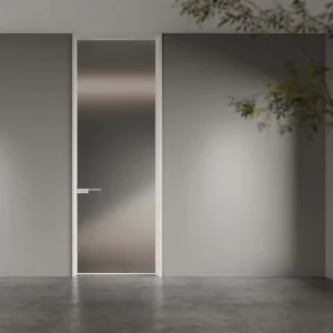 Custom Made Modern Design Swing Glass Door Aluminum Alloy Frame Finished for Interior Use Hotel Apartment Office Villa Balcony