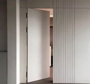 Custom Minimalist Interior Wooden Hidden Door for Villas with Sound Insulation