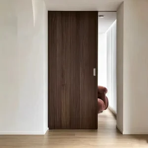 Custom Minimalist Solid Wood Pocket Sliding Interior Door