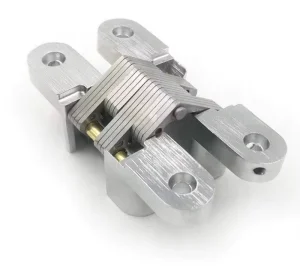 Custom Modern Adjustable Heavy-Duty Zinc Alloy Concealed Door Hinge, Chrome/Satin Nickel