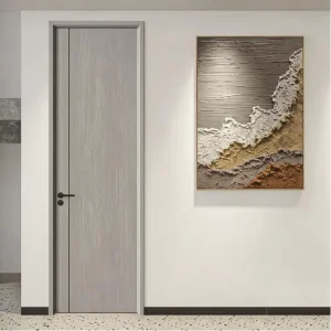 Custom Modern Bedroom Indoor Solid Wood Door for Home, Villa, Apartment