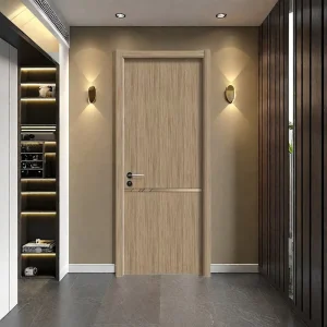 Custom Modern Carbon Crystal Single Interior Door for Bedroom or Bathroom