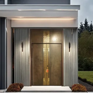 Custom Modern Double Copper Front Entry Door for Villa or House