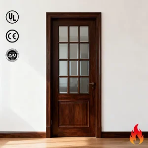 Custom Modern Fire-Resistant Solid Wood Flame-Retardant Door for Hotels, Schools, and Malls