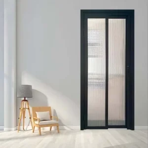 Custom Modern Horizontal Sliding Single Glass Door with Aluminum Frame, Germany Hardware, and Customized Color
