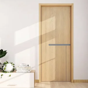 Custom Modern House Bedroom Bathroom Interior Single Main Carbon Crystal Printed Wooden Door