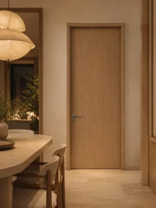 Custom Modern Interior Door with PET Film Finish and Personalized Pattern for Bedrooms, Apartments, Hotels, and Whole-House Projects
