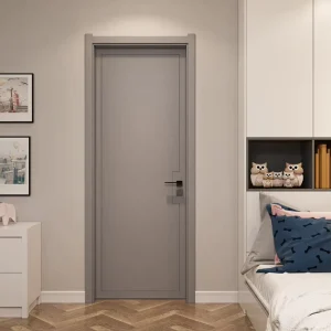 Custom Modern Minimalist Sound-Insulating Solid Wood Interior Door for Villa and Kitchen Factory Direct Delivery