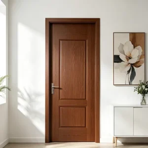 Custom Modern Minimalist Water-Resistant Wooden Bedroom Door for Hotels