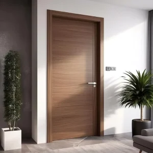 Custom Modern Natural Engineered Prehung Solid Wood Interior Door