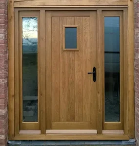 Custom Modern Solid Wood Exterior Entry Door, Factory Supply