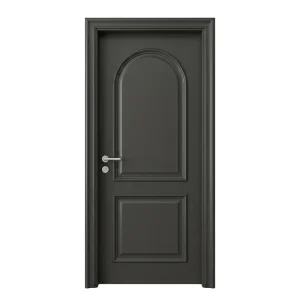 Custom Modern Solid Wood Interior Door with Lacquer Finish and High-Density Natural Timber for Villa Entryway and Living Room
