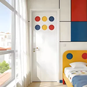 Custom Modern Solid Wood Painted Waterproof Interior Door With Baking Varnish Finish For Bedroom Living Room