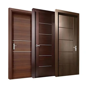 Custom Modern Solid Wood Swing Interior Door for Apartments, Hotels, and Villas