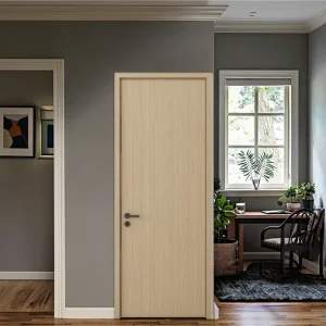 Custom Modern Sound-Insulating Polymer Bedroom Door, Finished Paint-Free MDF Surface