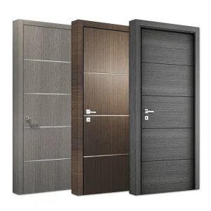 Custom Modern Soundproof Prehung Solid Wood Interior Door for Residential and Hotel Use
