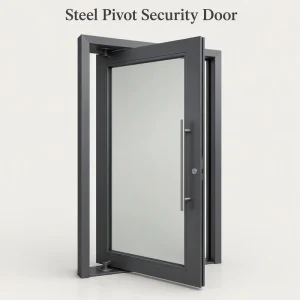 Custom Modern Steel Pivot Security Entry Door for Apartment or Villa