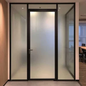 Custom Modern Style Windproof Aluminum Swing Door Exterior House Waterproof Double Glazing Casement Door