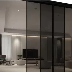 Custom Narrow Frame Perfect System Sliding Door Multi Panel Hanging Rail Glass Partition