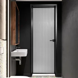 Custom New Model Modern Aluminum Swing Doors Design Hotel House Interior Bathroom Toilet Aluminium Decorative Glass Door