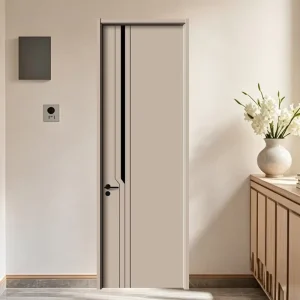 Custom Paint-Free Wooden Interior Sound-Insulated Bedroom Door for Villas, Hotels, and Residences