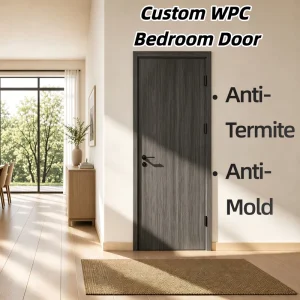 Custom Prehung WPC Flush Waterproof Anti-Mold Interior Door for Australia Construction
