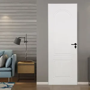 Custom Rubber Wood Interior Bedroom Door Eco-Friendly Water-Based Paint Finish Custom Size Color and Swing Direction