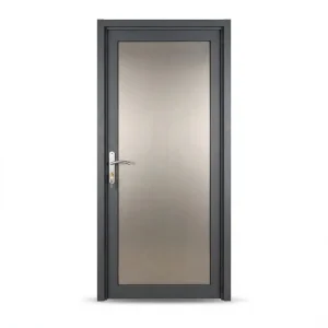 Custom Sandblasted Pattern Glass Sliding Door with Soft Close Aluminum Track for Bathroom Hotel