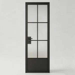 Custom Single Casement Door Ultra Narrow Aluminum Alloy Frame Double Glazed Glass French Style Vintage Outward Swing Doors